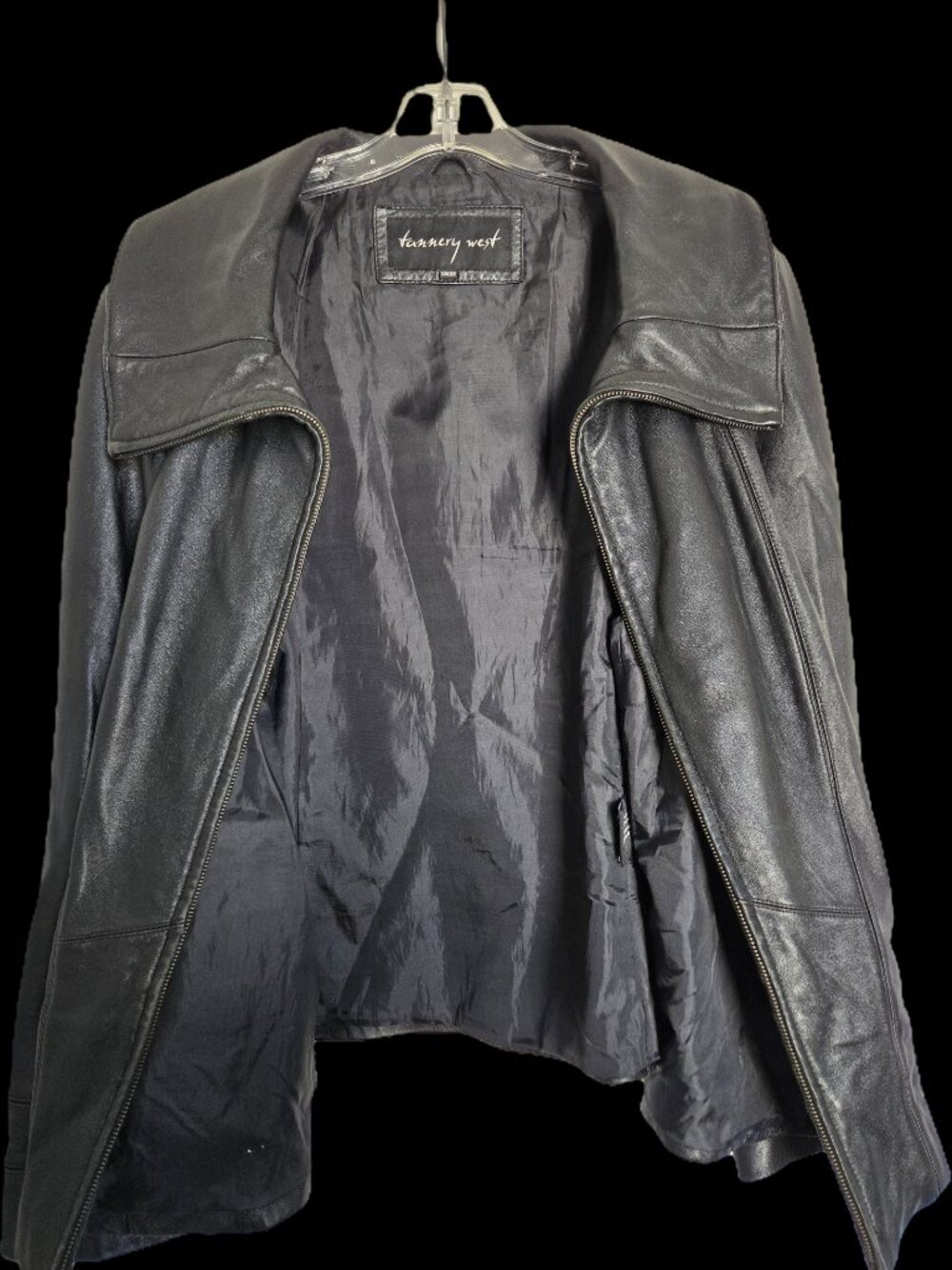 Tannery West Women's Fall/Winter Black 100% Leather Jacket Size 24W/26W